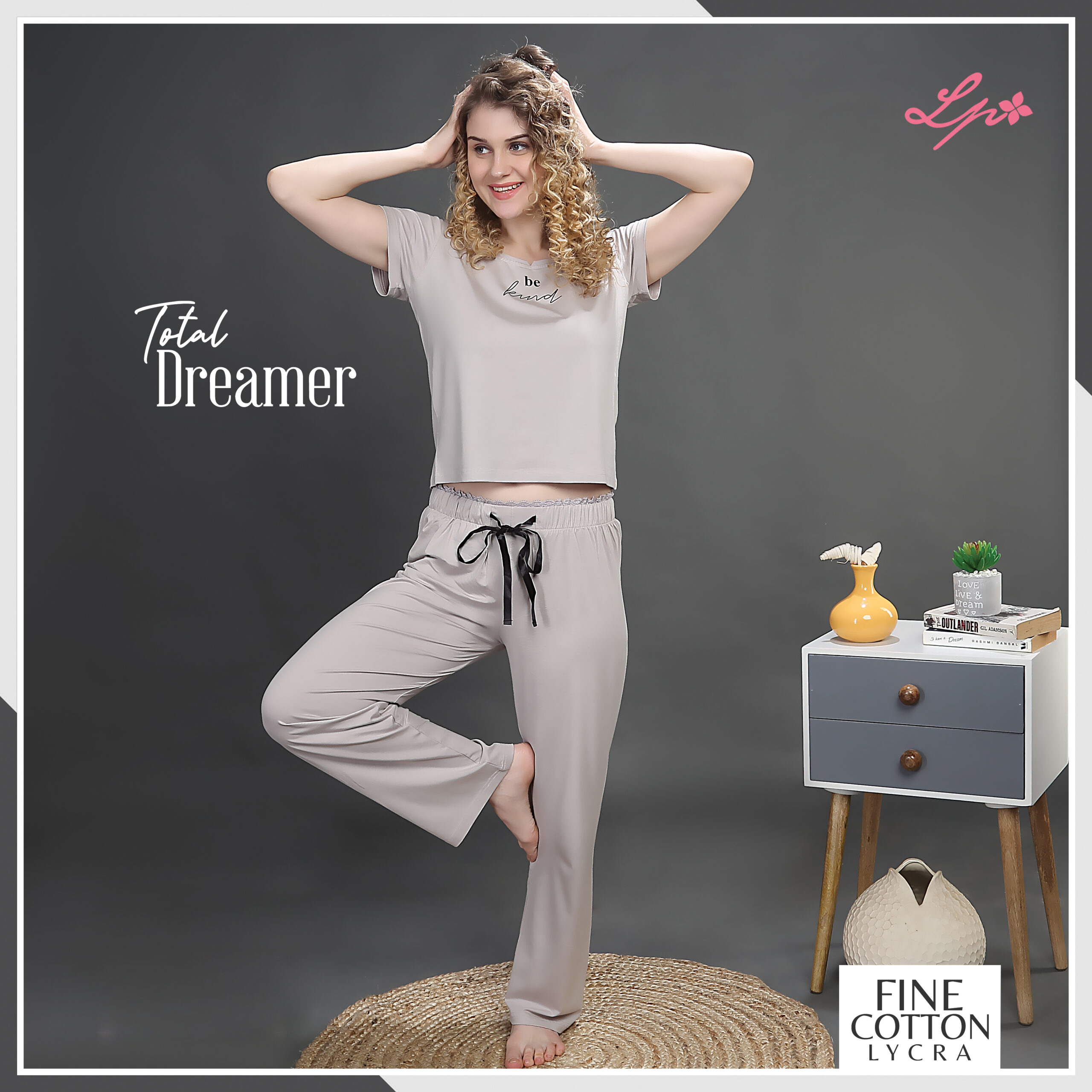 617-A Little Pink Solid Oyster Pajama Set.