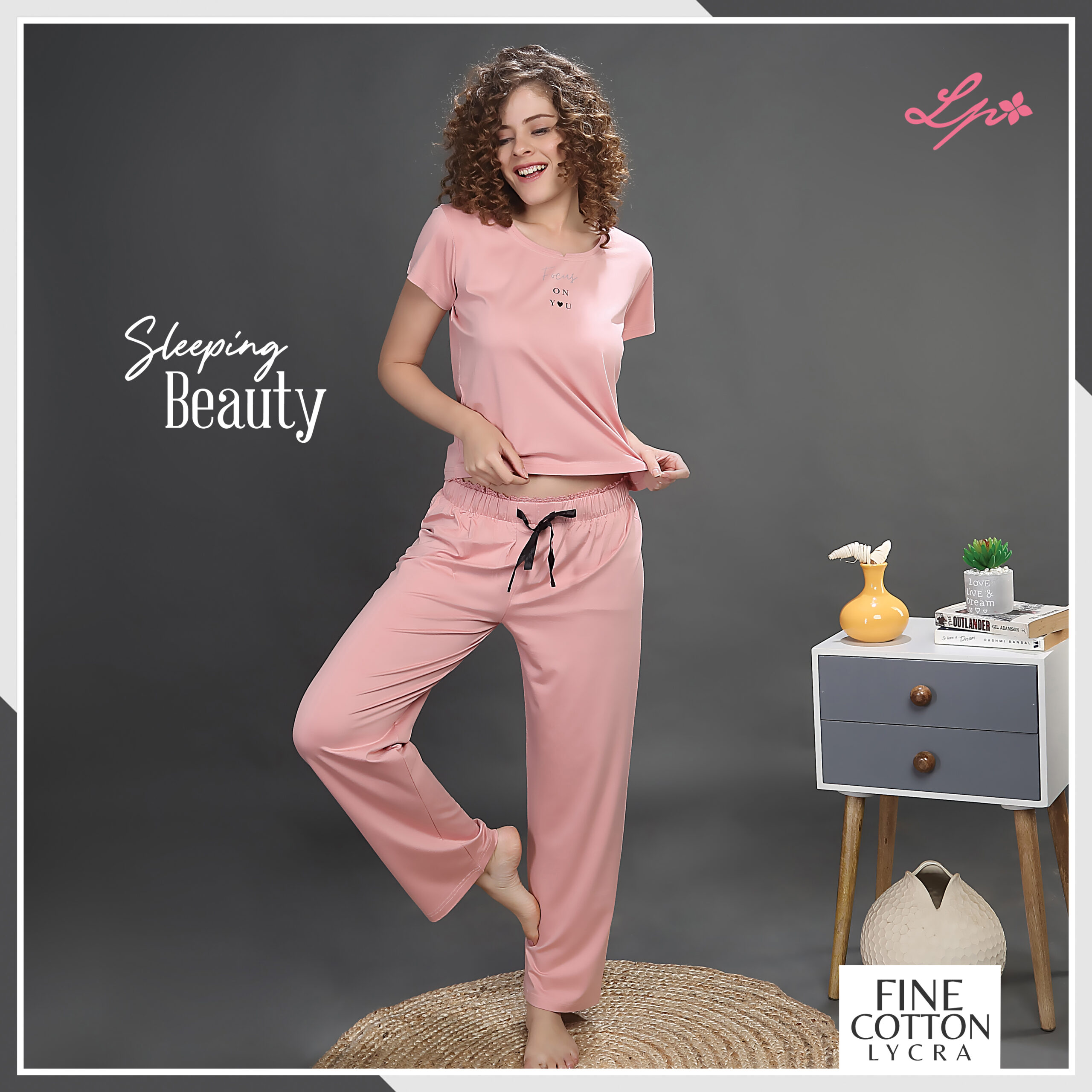 618-A Little Pink Solid Baby Pink Pajama set
